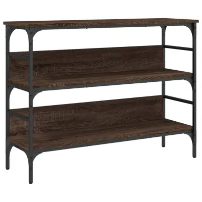 vidaXL Konzolna mizica rjav hrast 100x32x75 cm inženirski les