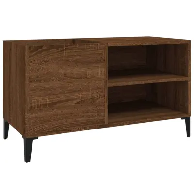 vidaXL Omarica za gramofonske plošče rjavi hrast 84,5x38x48cm inž. les