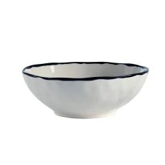 Skleda za solato Catalina črn rob 23cm / okrogla / keramika