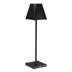 Namizna led svetilka Etere 9,5xh38,5cm / črna / polnilna baterija+usb / 3,5W / aluminij, akril
