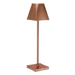 Namizna led svetilka Etere 9,5xh38,5cm / bronasta / polnilna baterija+usb / 3,5W / aluminij, akril