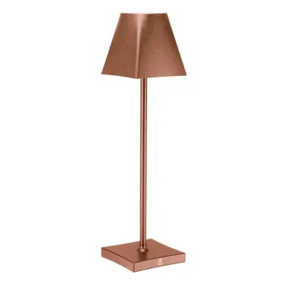 Namizna led svetilka Etere 9,5xh38,5cm / bronasta / polnilna baterija+usb / 3,5W / aluminij, akril