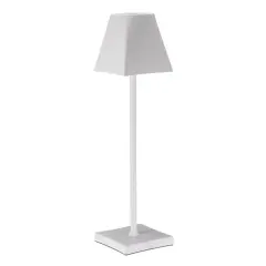Namizna led svetilka Etere 9,5xh38,5cm / bela / polnilna baterija+usb / 3,5W / aluminij, akril