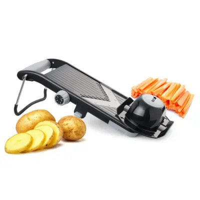 Univerzalni rezalnik, mandolina 28x10cm / črno-siva / pp, abs, inox