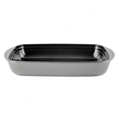 Pekač Bor 35x22xh5cm / siv / borosilikatno steklo, non-stick