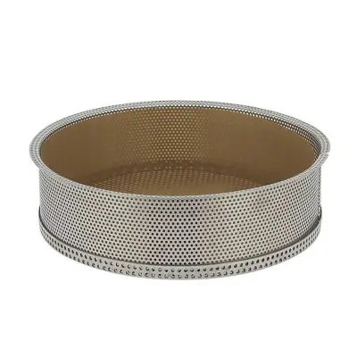 Pastry pekač za torto 24xh6,5cm / perforiran s folijo / snemljivo dno / inox