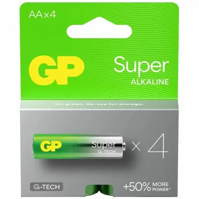 Baterija alkalna GP SUPER G-TECH R6 AA  1.5V, 4kom