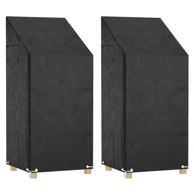 vidaXL Prevleka za vrtne stole 2 kosa 8 obročkov 65x65x110/150 cm