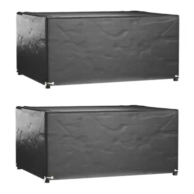 vidaXL Prevleka za vrtno pohištvo 2 kosa 180x135x80 cm pravokotna