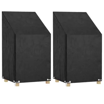 vidaXL Prevleka za vrtne stole 2 kosa 8 obročkov 65x65x80/120 cm