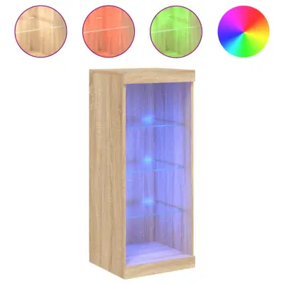 vidaXL Komoda z LED lučkami sonoma hrast 41x37x100 cm