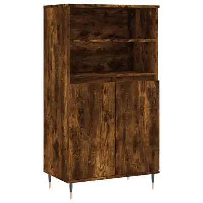 vidaXL Visoka omara dimljen hrast 60x36x110 cm inženirski les