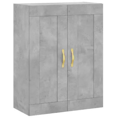 vidaXL Stenska omarica betonsko siva 69,5x34x90 cm inženirski les