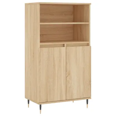 vidaXL Visoka omara sonoma hrast 60x36x110 cm inženirski les