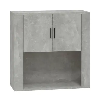 vidaXL Stenska omarica betonsko siva 80x33x80 cm inženirski les