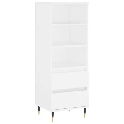vidaXL Visoka omara Bela 40x36x110 cm inženirski les