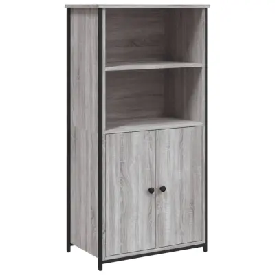 vidaXL Visoka omara siva sonoma 62x36x121,5 cm inženirski les