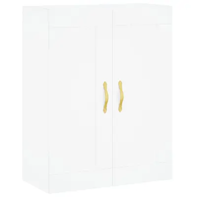 vidaXL Stenska omarica bela 69,5x34x90 cm inženirski les
