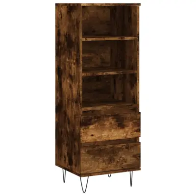 vidaXL Visoka omara Dimljeni hrast 40x36x110 cm inženirski les