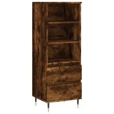 vidaXL Visoka omara Dimljeni hrast 40x36x110 cm inženirski les
