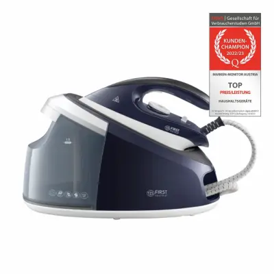 Parni likalnik FIRST s posodo 1.7L, 6bar, 2520W,  modro-bel