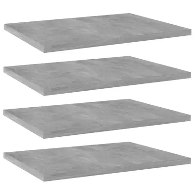 vidaXL Dodatne police za omaro 4 kosi betonsko sive 40x30x1,5 cm