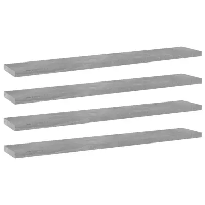 vidaXL Dodatne police za omaro 4 kosi betonsko sive 60x10x1,5 cm