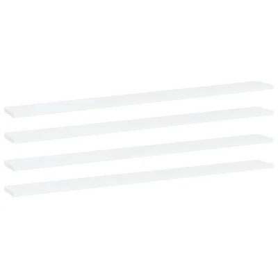 vidaXL Dodatne police za omaro 4 kosi bele 100x10x1,5 cm iverna pl.