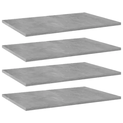 vidaXL Dodatne police za omaro 4 kosi betonsko sive 60x40x1,5 cm