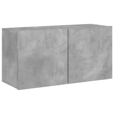 vidaXL Stenska TV omarica betonsko siva 80x30x41 cm