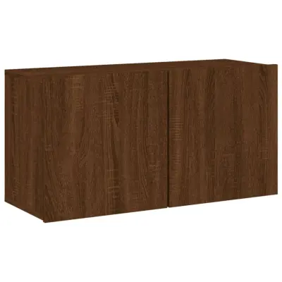 vidaXL Stenska TV omarica rjavi hrast 80x30x41 cm