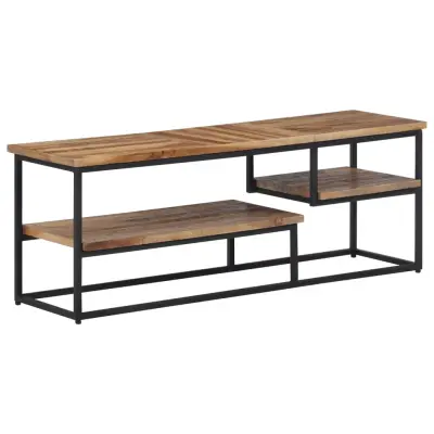vidaXL TV omarica 110x30x39 cm trdna predelana tikovina