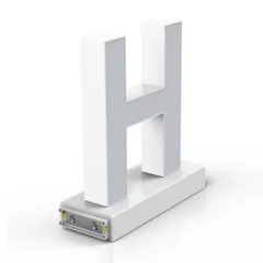 LED črka H 75mm za sestavo napisa Arial 6500K "klik" bela