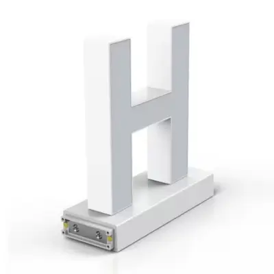 LED črka H 75mm za sestavo napisa Arial 6500K "klik" bela