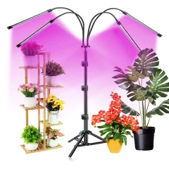 LED svetilka za rast rastlin s 4 glavami + stojalo 1,6m