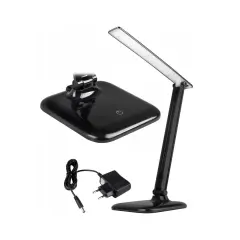 LED namizna svetilka 9W 4500K z napajalnikom črna