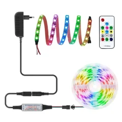 Set LED trak RGB WS2811 120 LED 2m IP20 + kontroler + pilot + napajalnik