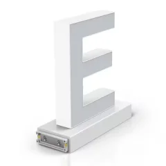 LED črka E 75mm za sestavo napisa Arial 6500K "klik" bela