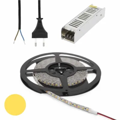 Set LED trak 9,6W/m 3000K 5m + napajalnik 60W + priključna vrvica