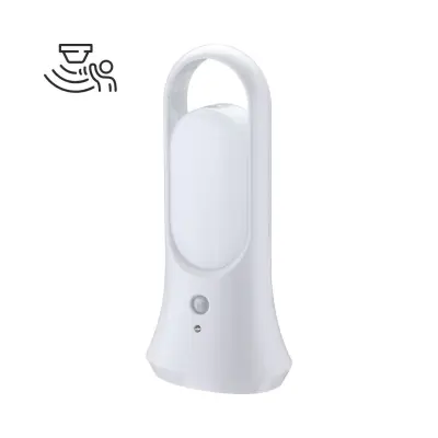 USB LED 2v1 polnilna nočna lučka s PIR senzorjem gibanja 28lm 0,8W + žapna svetilka 90 lm