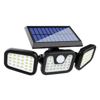 LED solarni reflektor s senzorjem giganja 74 LED 500lm 6000-6500K