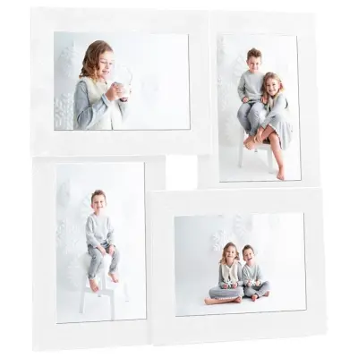 vidaXL Foto okvir za 4x(10x15 cm) fotografije bel MDF