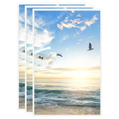 vidaXL Foto okvirji 3 kosi namizni beli 10x15 cm MDF