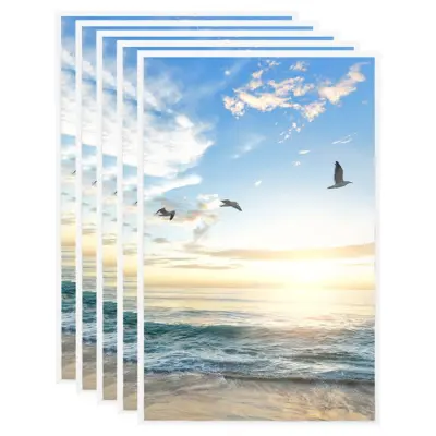 vidaXL Foto okvirji 5 kosov stenski/namizni beli 13x18 cm MDF