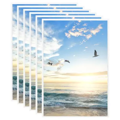 vidaXL Foto okvirji 5 kosov namizni beli 21x29,7 cm MDF