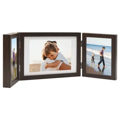 vidaXL 3-delni foto okvir temno rjav 28x18 cm + 2x(13x18 cm)