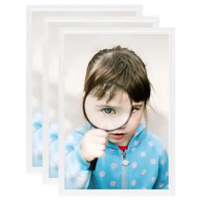vidaXL Foto okvirji 3 kosi namizni beli 18x24 cm MDF