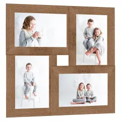 vidaXL Foto okvir za 4x(10x15 cm) fotografije svetlo rjav MDF