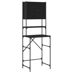 vidaXL Omara za pralni stroj črna 68x48,5x194 cm