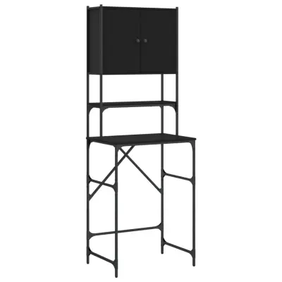 vidaXL Omara za pralni stroj črna 68x48,5x194 cm